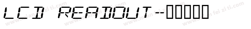 Lcd Readout字体转换